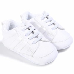 Csecsemő tavaszi cipő Újszülött lányok és fiúk szabadidős keresztelő csúszásmentes sétacipő fehér puha talpú Sneaker Prewalker