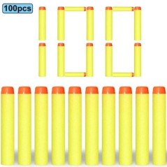 7,2 cm 100 db Nerf Soft Bullets Darts Round Head utántöltő Szivacs Darts Gyerekek Játékfegyver Golyók NERF N-Strike Blasterekhez