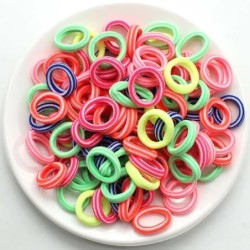 100/500db Színes nejlon elasztikus hajpántok nőknek Nylon Scrunchie nyakkendőkGumiszalag Elasztikus Hajpánt Lány Hajkiegészítők