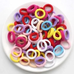 100/500db Színes nejlon elasztikus hajpántok nőknek Nylon Scrunchie nyakkendőkGumiszalag Elasztikus Hajpánt Lány Hajkiegészítők