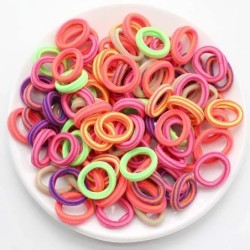 100/500db Színes nejlon elasztikus hajpántok nőknek Nylon Scrunchie nyakkendőkGumiszalag Elasztikus Hajpánt Lány Hajkiegészítők