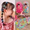 100/200 DB női lányok színes nejlon rugalmas hajpántok lófarok tartású kis hajkötő gumiszalagok Scrunchie haj kiegészítők