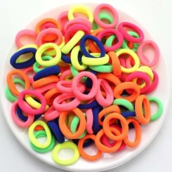 100/200 DB női lányok színes nejlon rugalmas hajpántok lófarok tartású kis hajkötő gumiszalagok Scrunchie haj kiegészítők