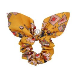 Új Chiffon Bowknot selyem hajcsiszolók női gyöngy lófarok tartó hajkötők Hajkötél gumiszalagok fejfedők hajkiegészítők