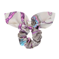 Új Chiffon Bowknot selyem hajcsiszolók női gyöngy lófarok tartó hajkötők Hajkötél gumiszalagok fejfedők hajkiegészítők