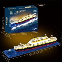 Építőelem összeszerelő játék Titanic óriásfiú lány puzzle tengerjáró hajó modell