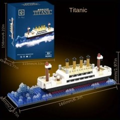 Építőelem összeszerelő játék Titanic óriásfiú lány puzzle tengerjáró hajó modell